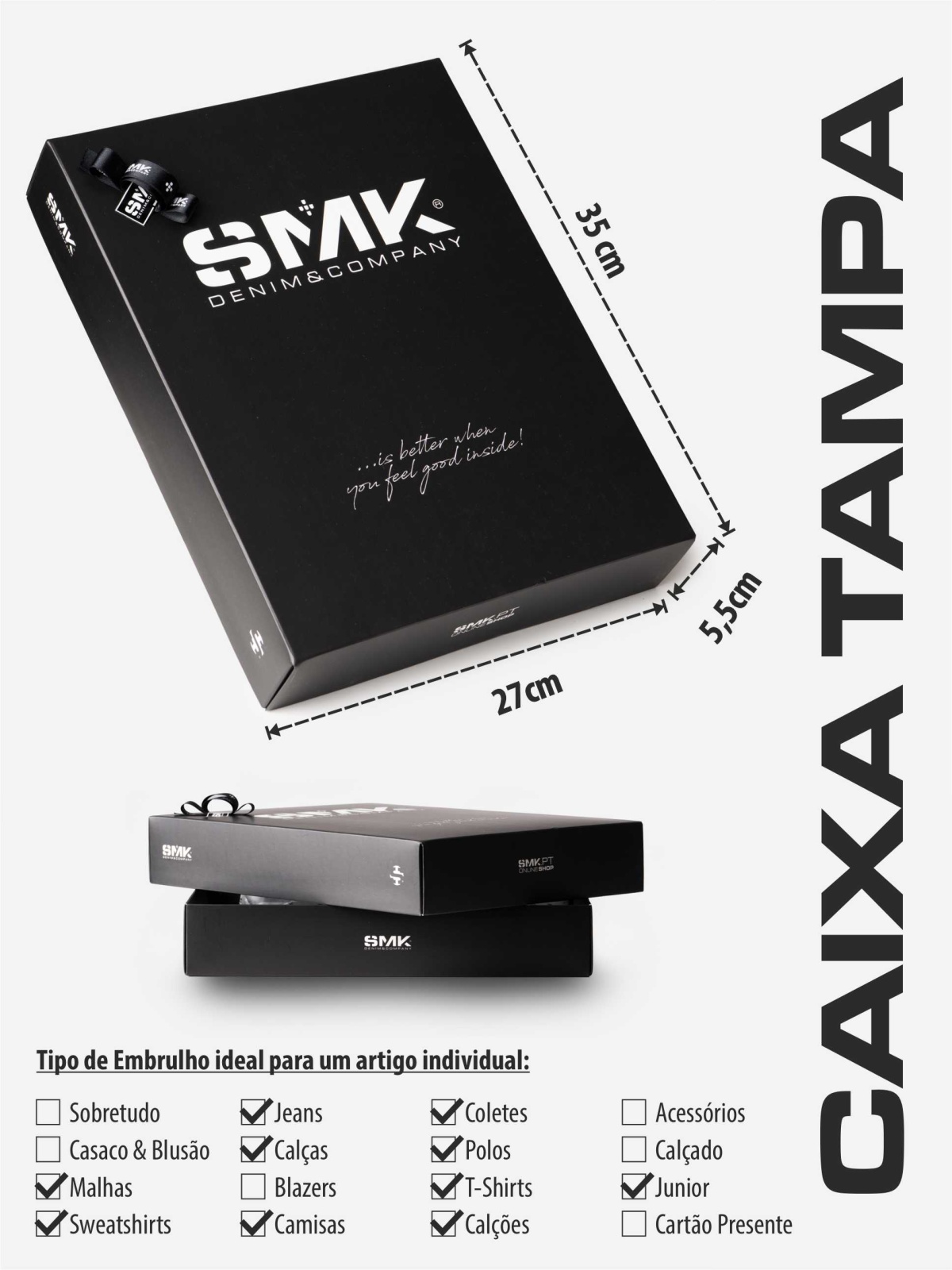 CAIXA PRETA SMK EMBRULHO