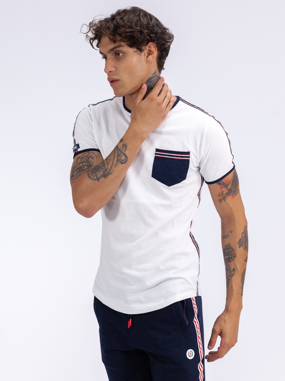 T-SHIRT SMK STRIPEDPOCKET