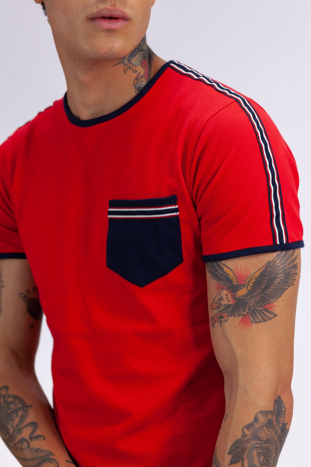 T-SHIRT SMK STRIPEDPOCKET