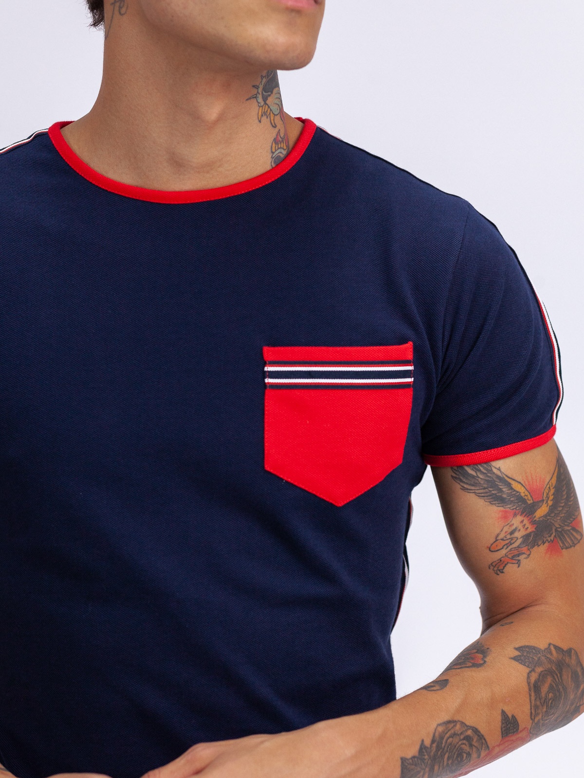 T-SHIRT SMK STRIPEDPOCKET