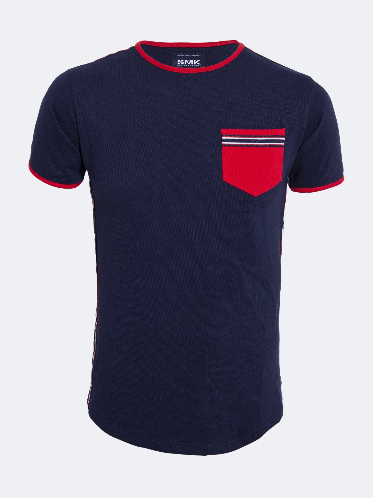 T-SHIRT SMK STRIPEDPOCKET