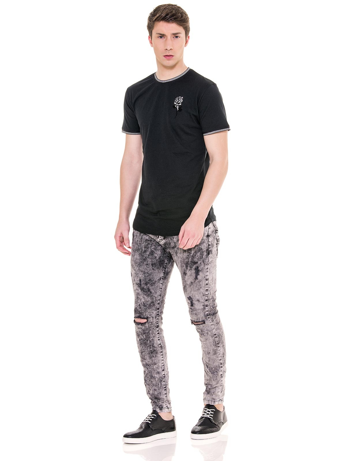 T-SHIRT SMK ROSE EMBROIDE