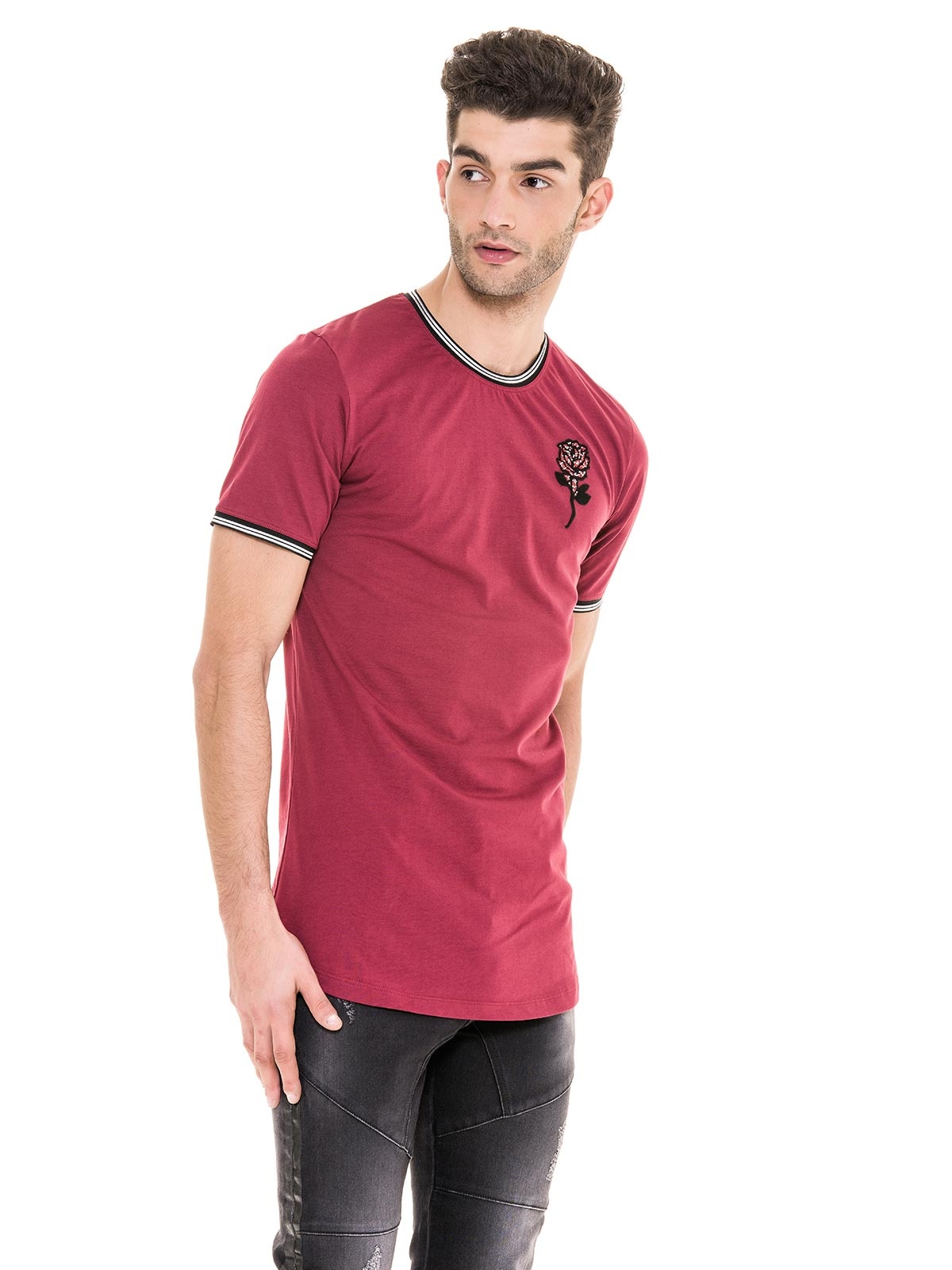 T-SHIRT SMK ROSE EMBROIDE