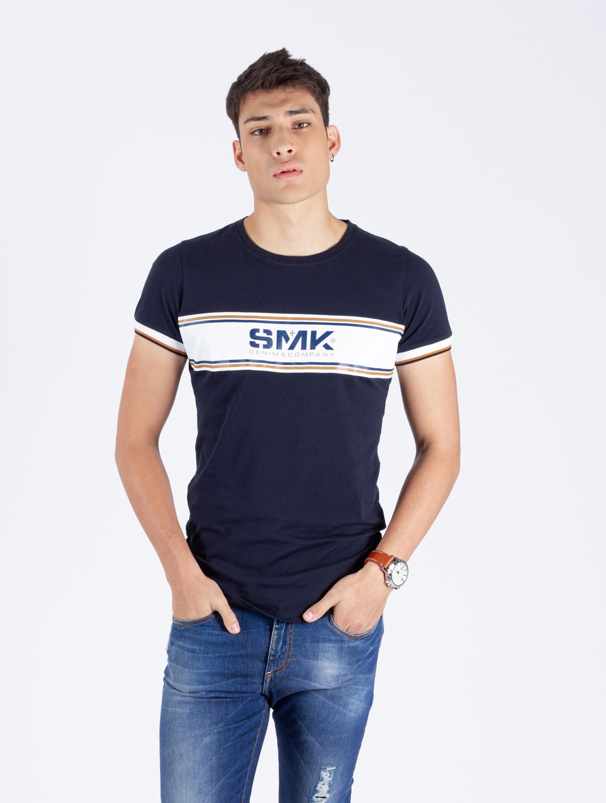 T-SHIRT SMK CHEST LINE