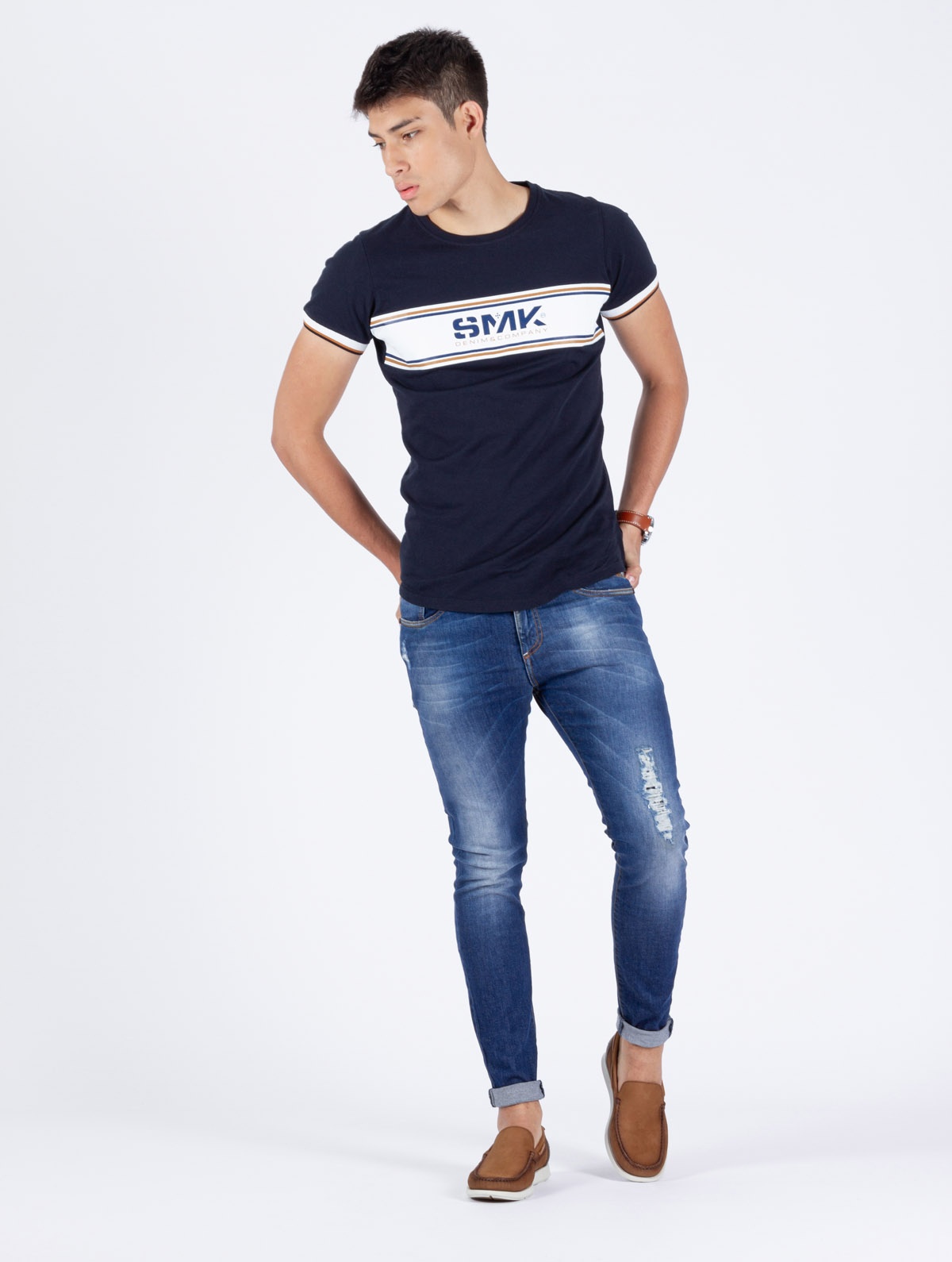 T-SHIRT SMK CHEST LINE
