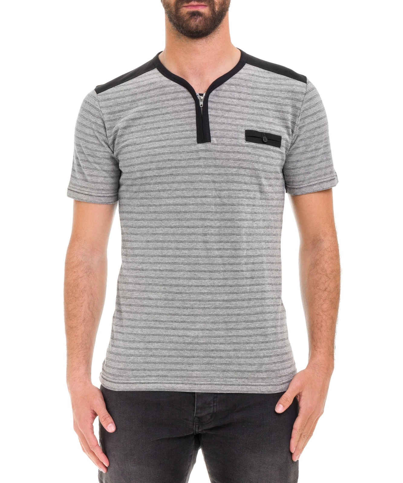 T-SHIRT STREAKY SHOULDER