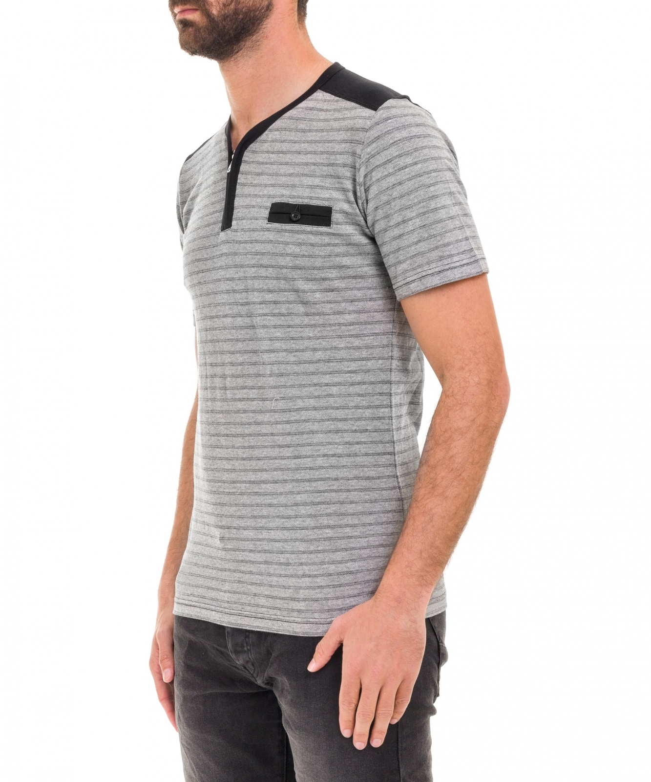 T-SHIRT STREAKY SHOULDER