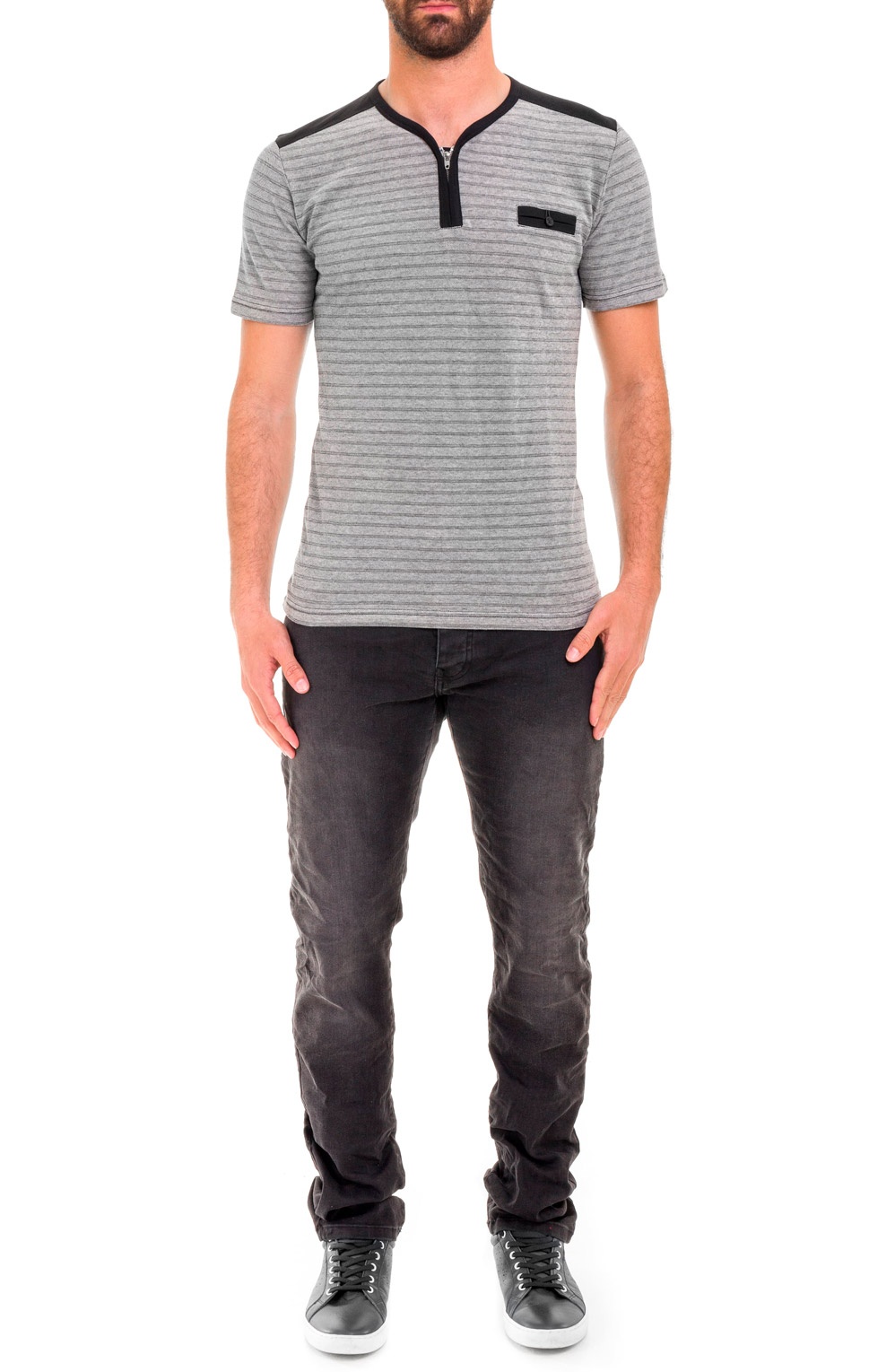 T-SHIRT STREAKY SHOULDER