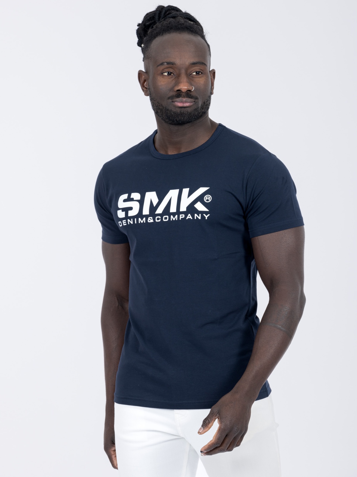 T-SHIRT SMK MARINHO LOGO