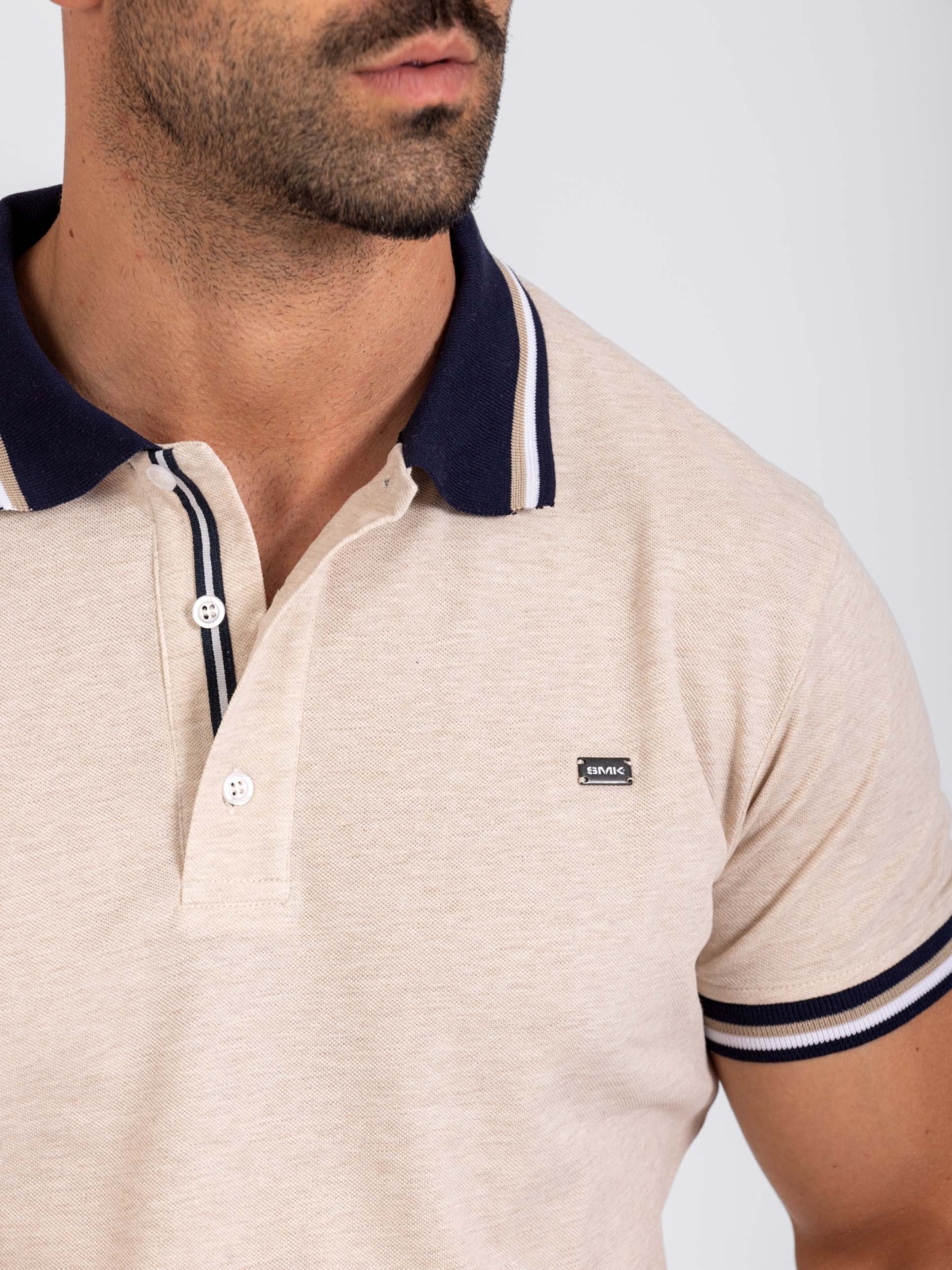 POLO SMK BEGE QUADRADA