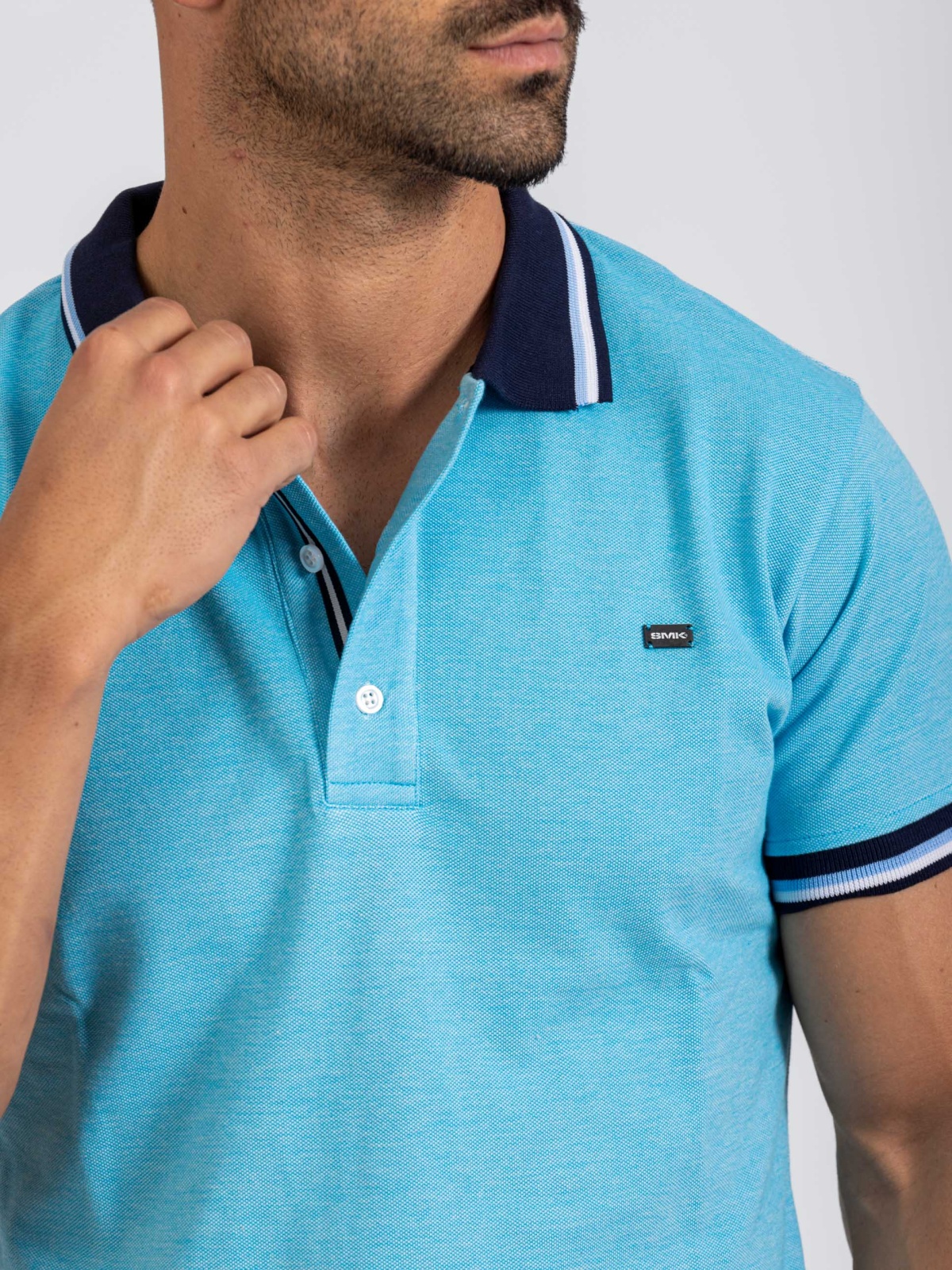 POLO SMK AZUL QUADRADA