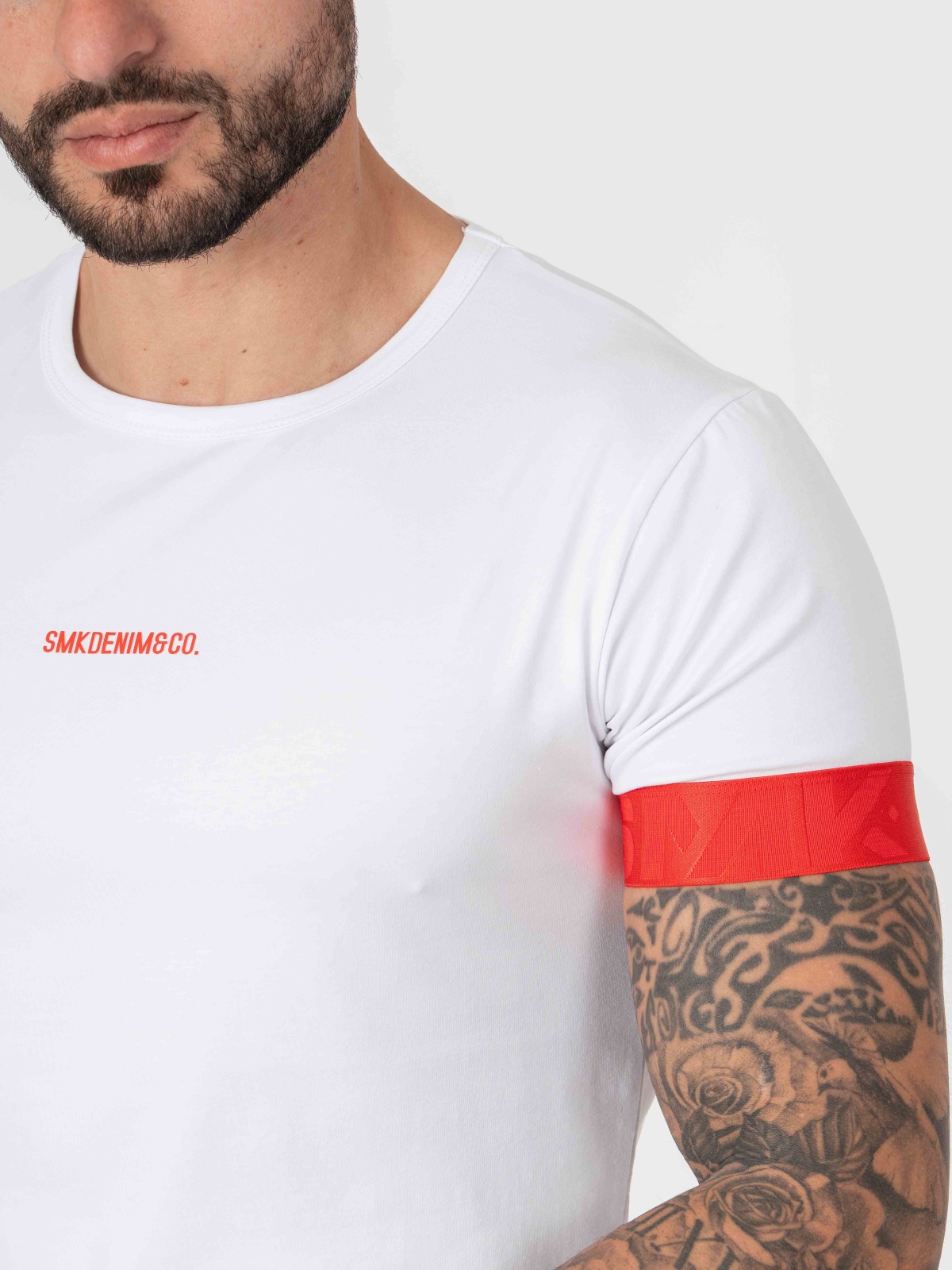 T-SHIRT SMK BRANCO VERMEL