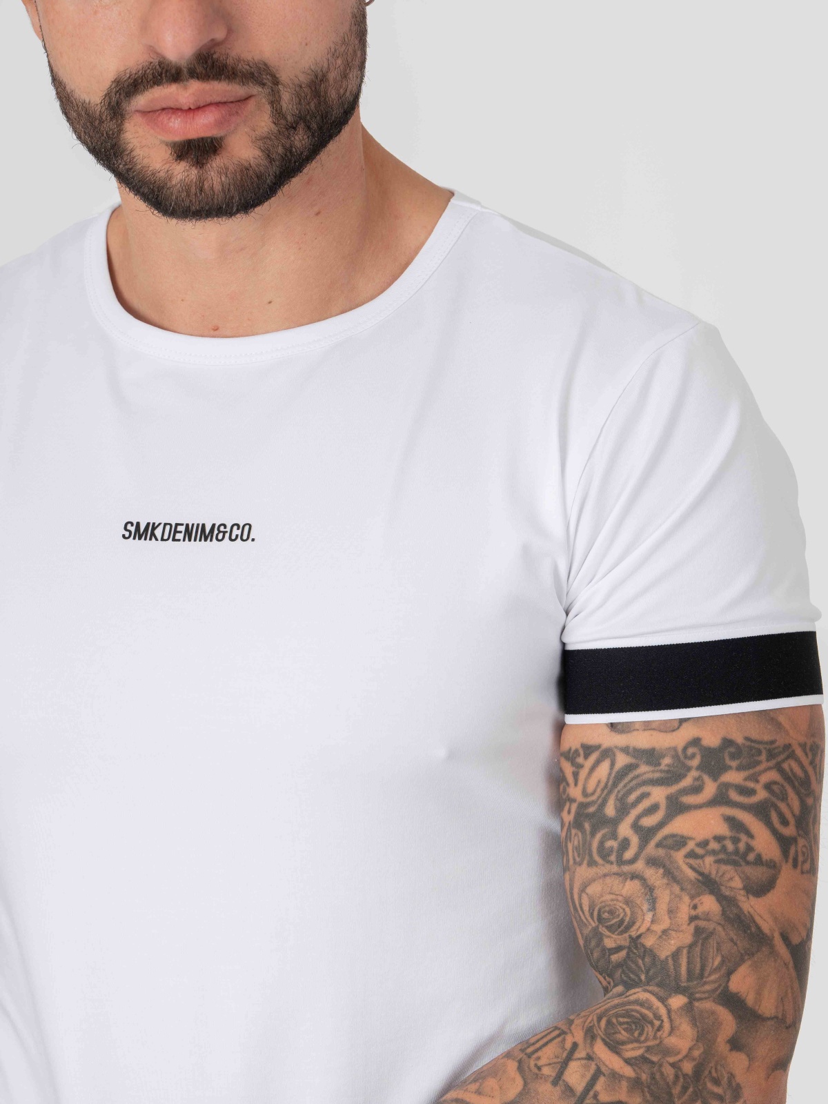 T-SHIRT SMK BRANCO PRETO