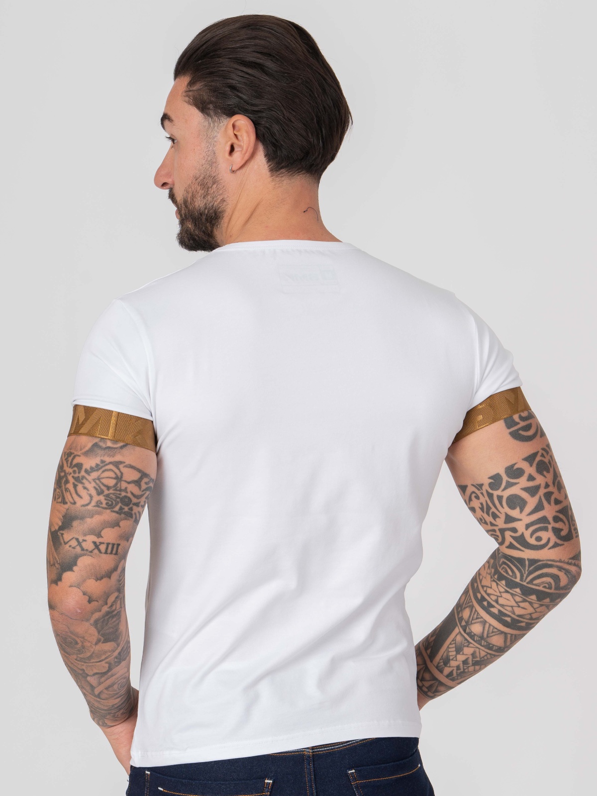 T-SHIRT SMK BRANCO CAMEL