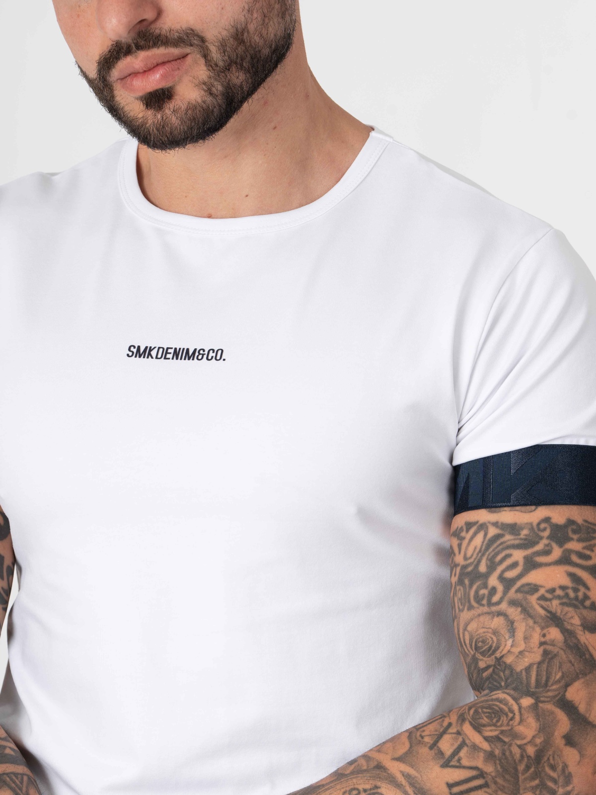 T-SHIRT SMK BRANCO MARINH