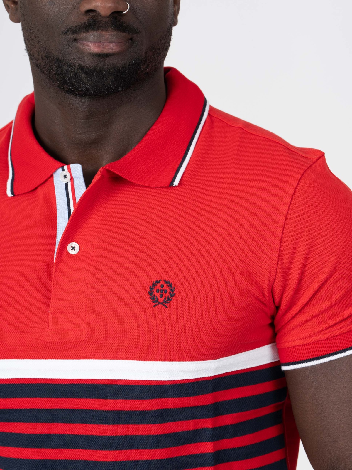 POLO SMK VERMELHO RISCAS