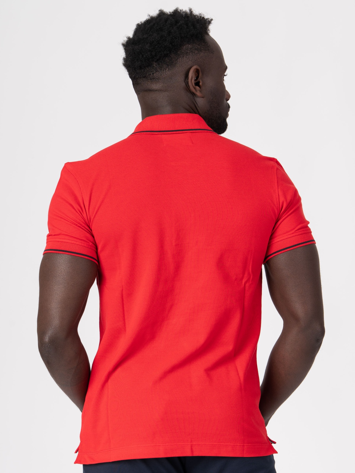 POLO SMK VERMELHO RISCA