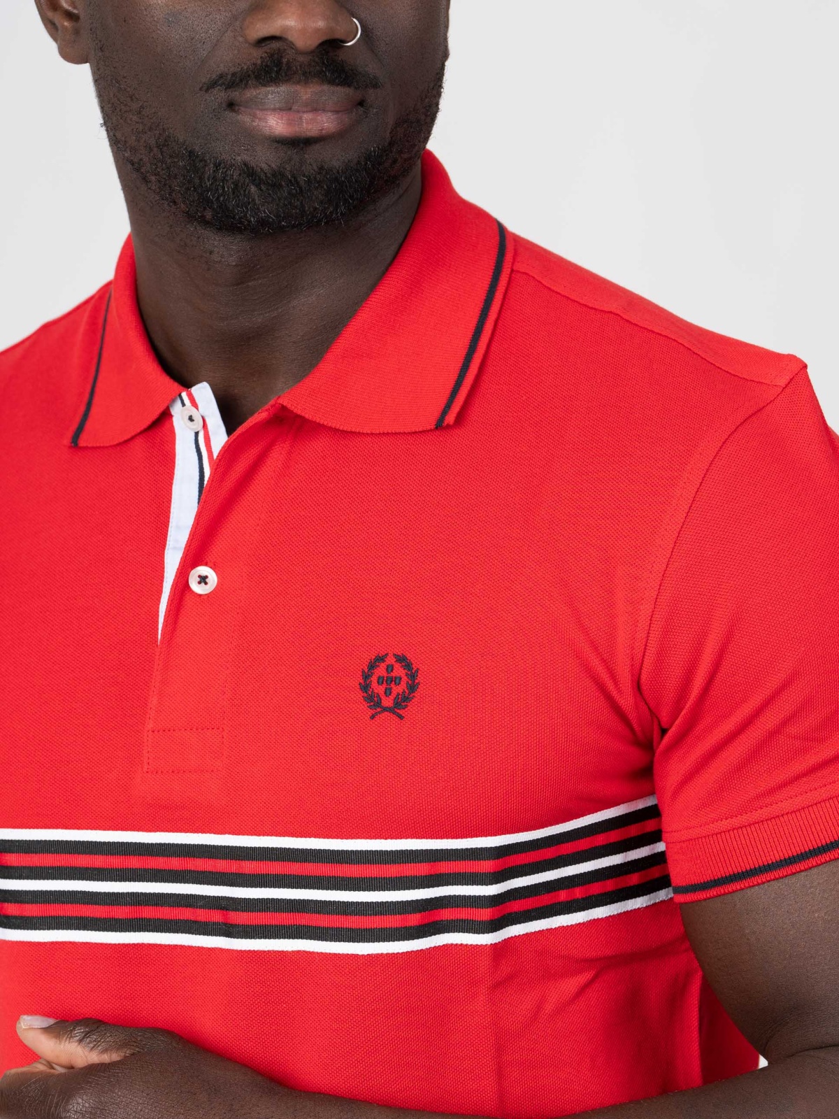 POLO SMK VERMELHO RISCA