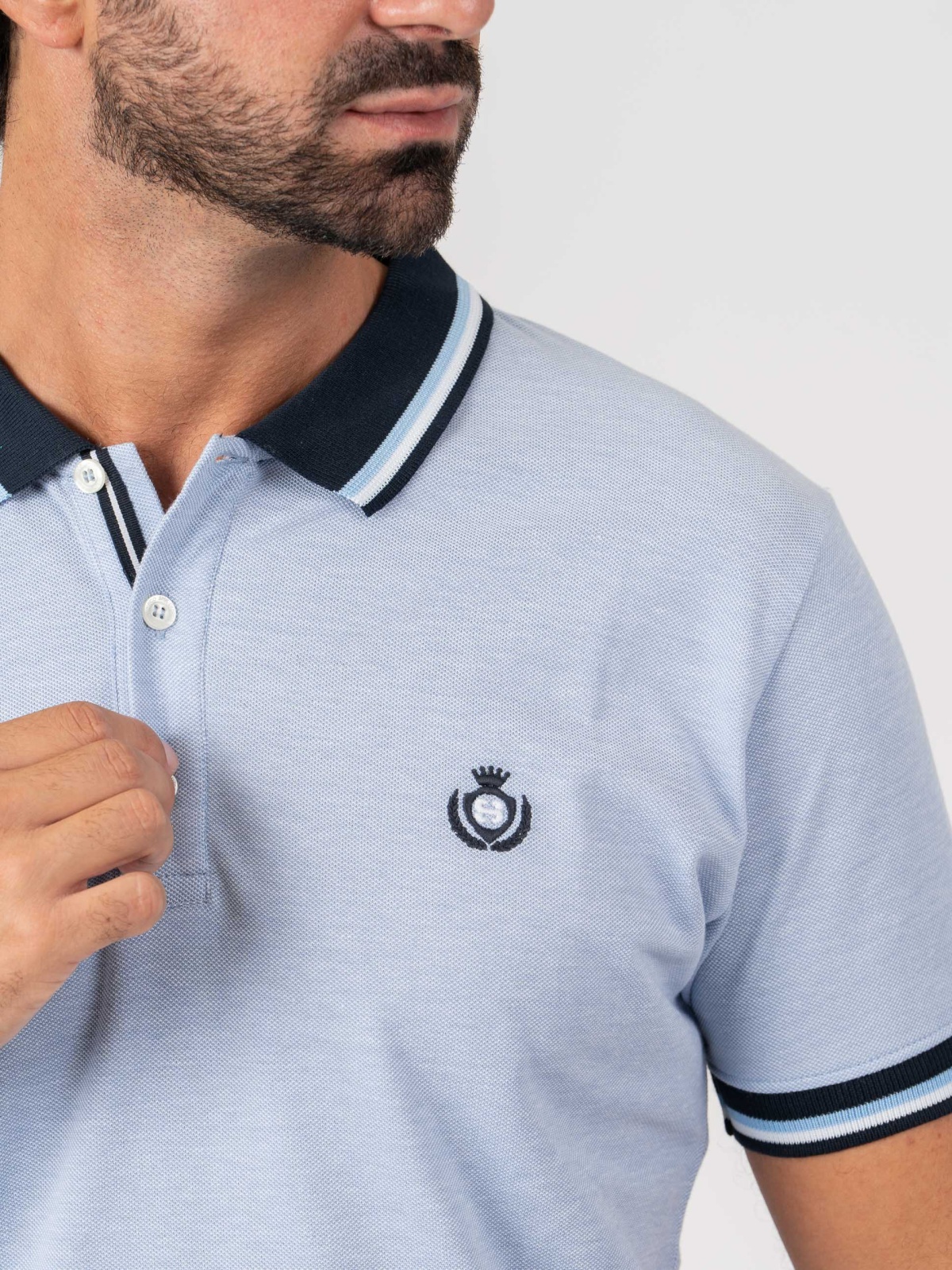 POLO SMK PIQUET MESCLA AZ