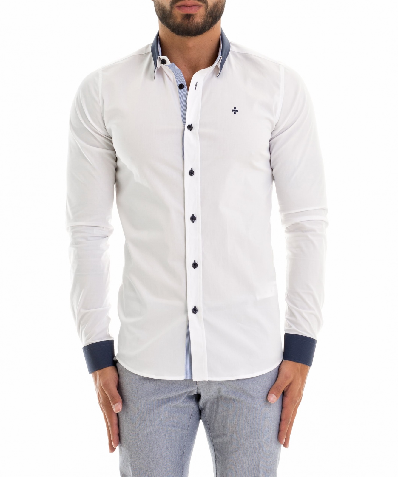 CAMISA COLLAR CONTRASTE