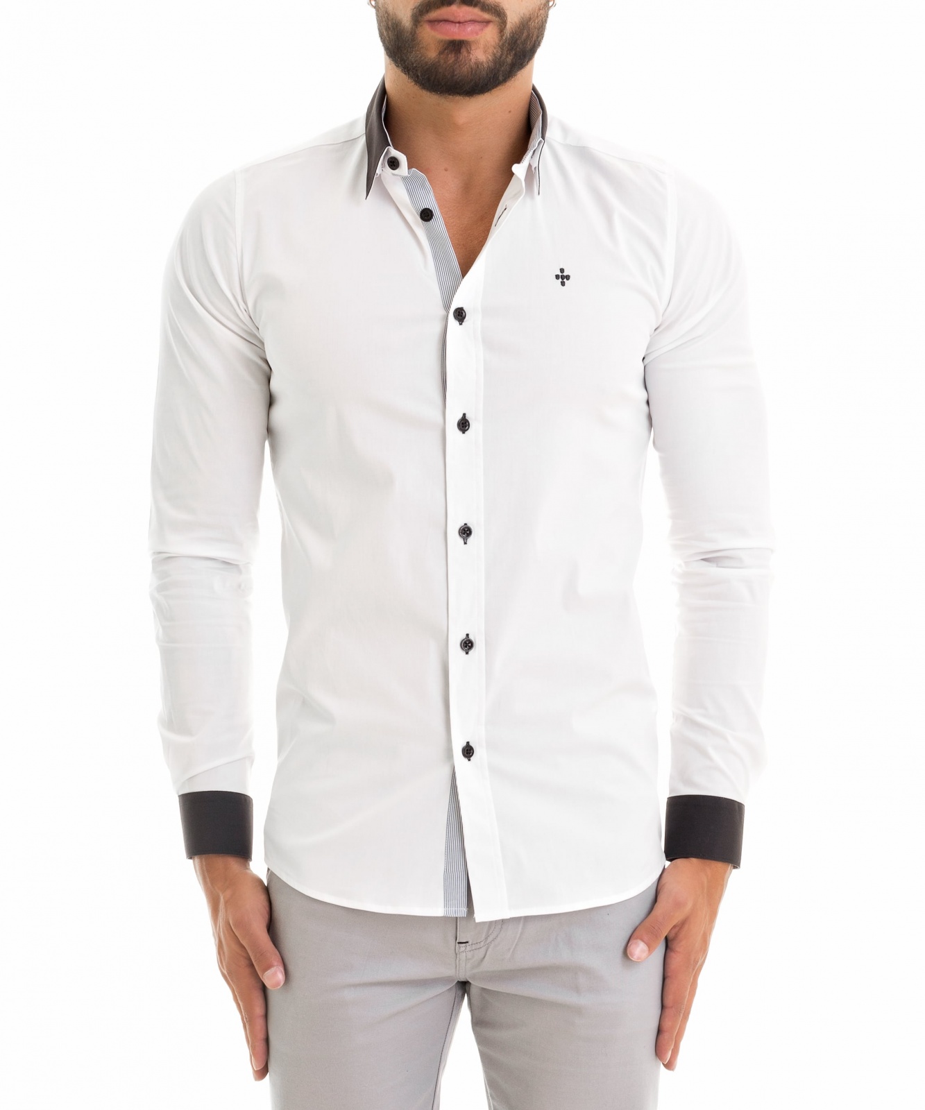 CAMISA COLLAR CONTRASTE
