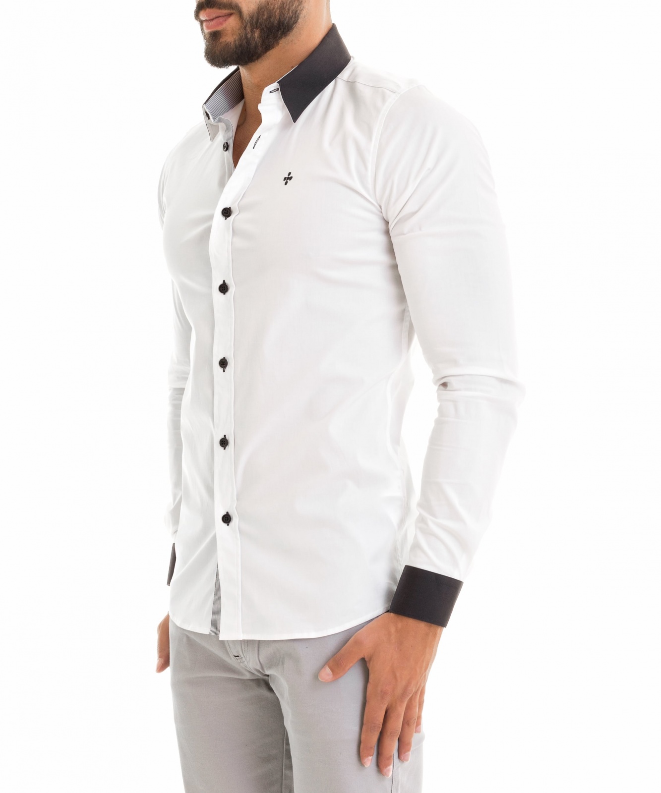 CAMISA COLLAR CONTRASTE