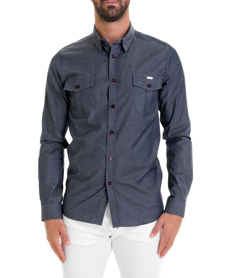 CAMISA SLIM BLUE
