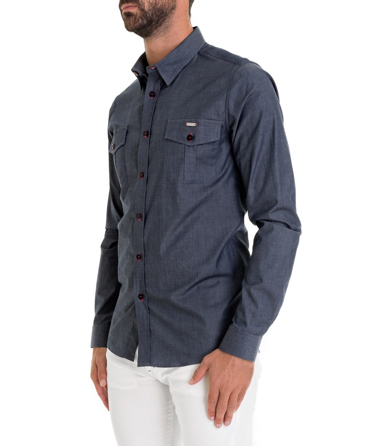 CAMISA SLIM BLUE