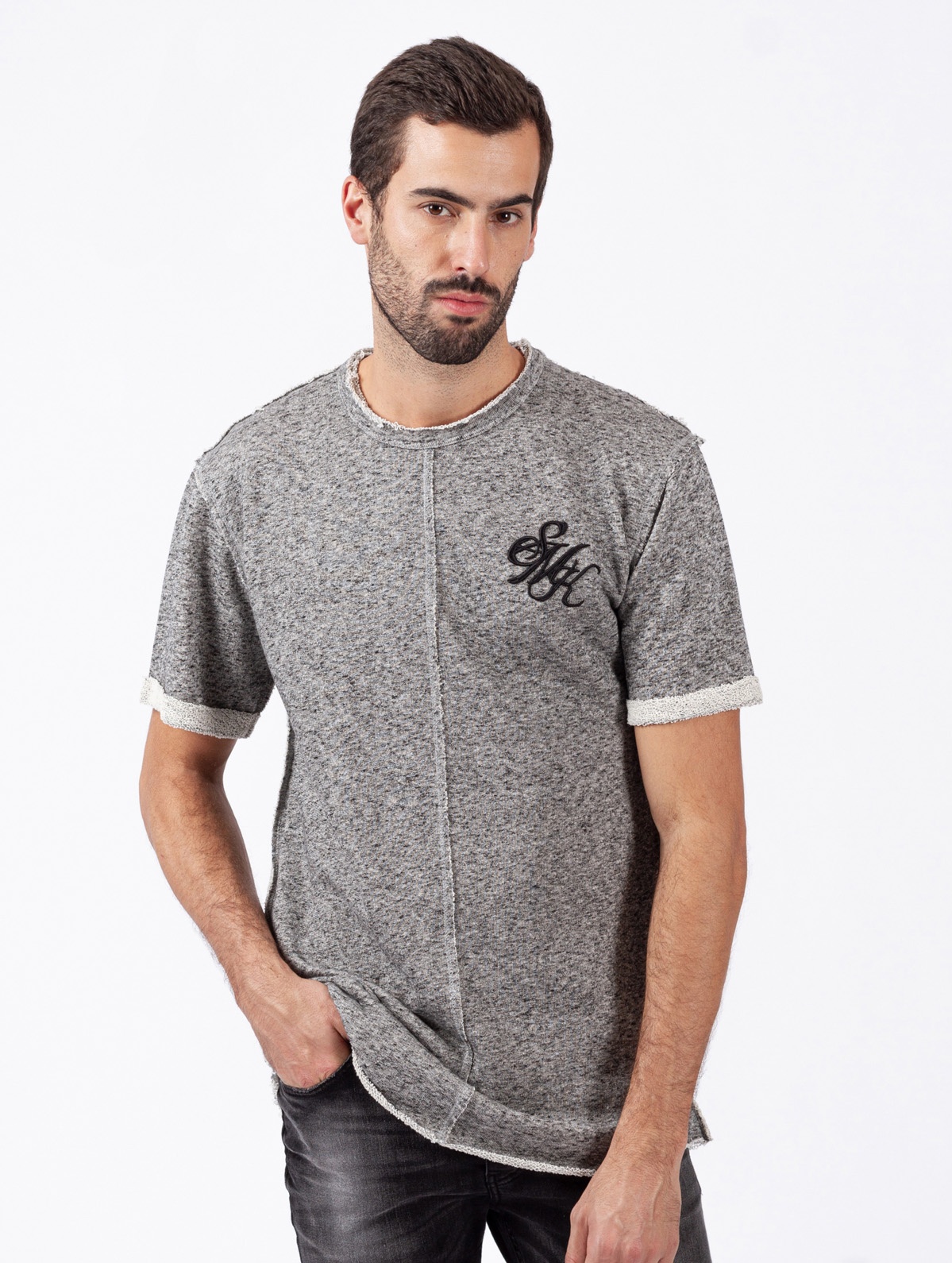 T-SHIRT SMK GRAY BORDAT
