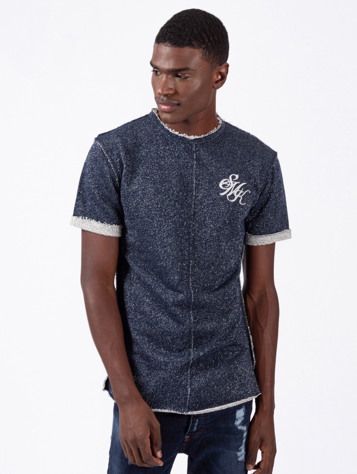 T-SHIRT SMK BLUE BORDAT