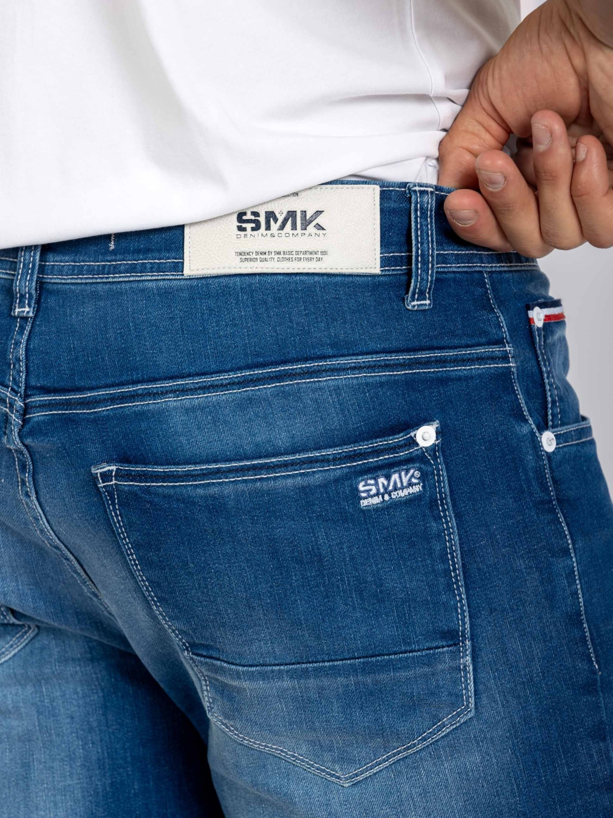 CALÇAO SMK DENIM RISCA BO