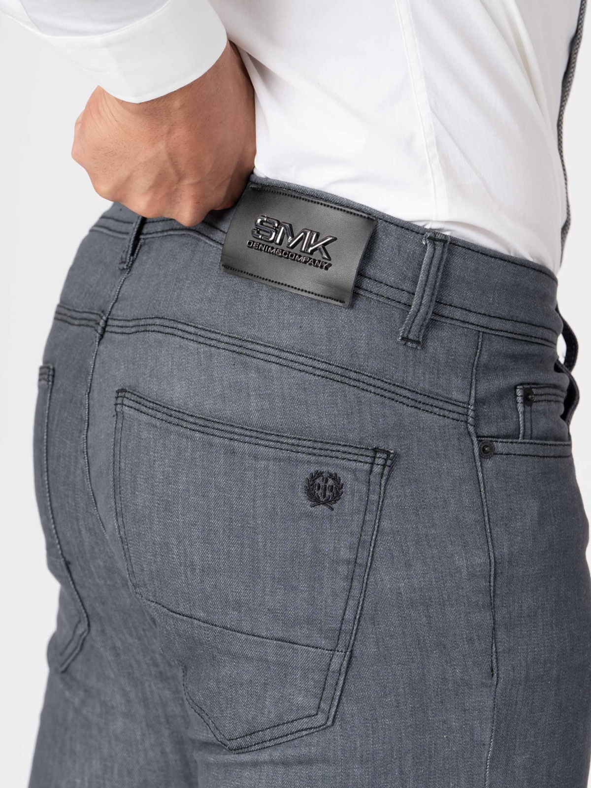 CALÇA SMK CINZA SLIM