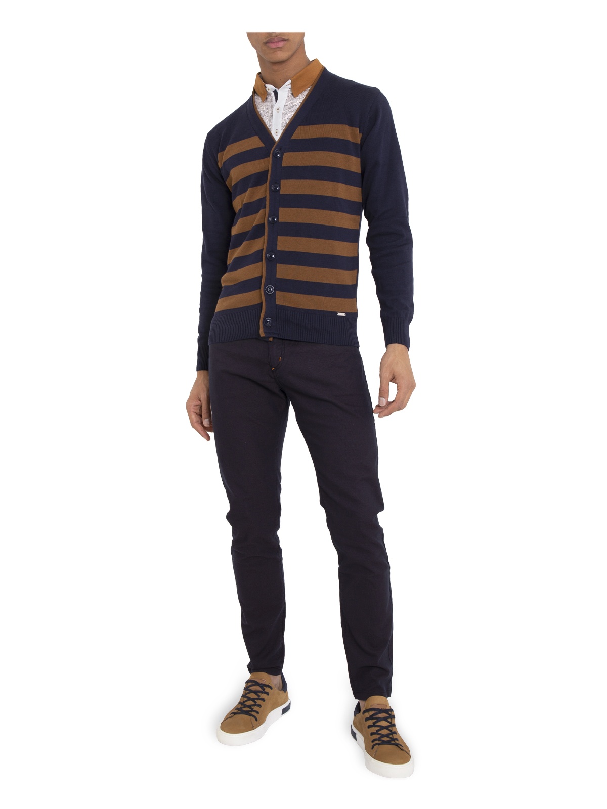 CASACO SMK CAMEL STRIPE