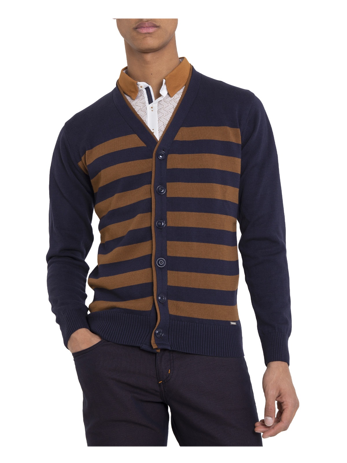CASACO SMK CAMEL STRIPE