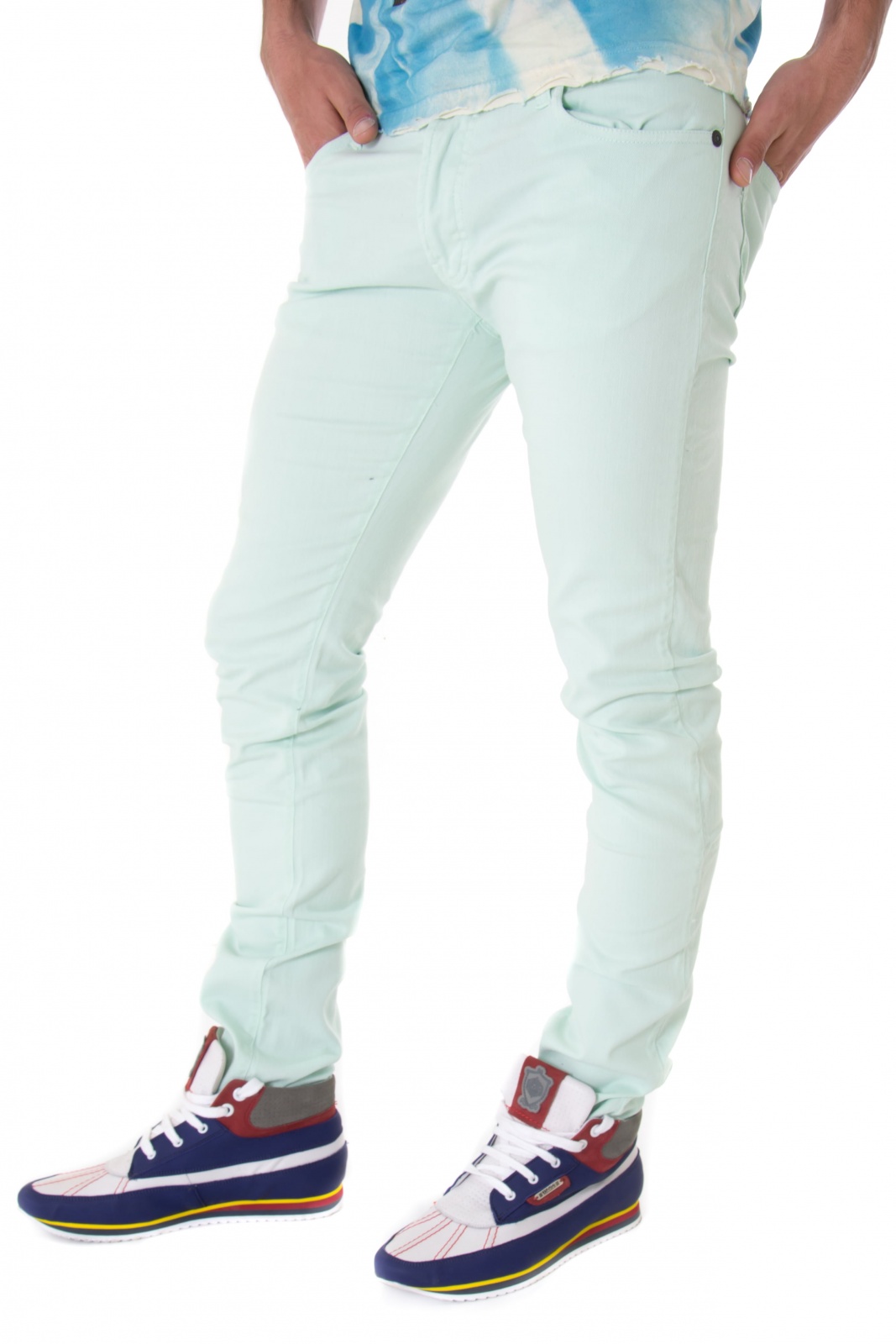 CALÇA TWILL MULTICOLOR