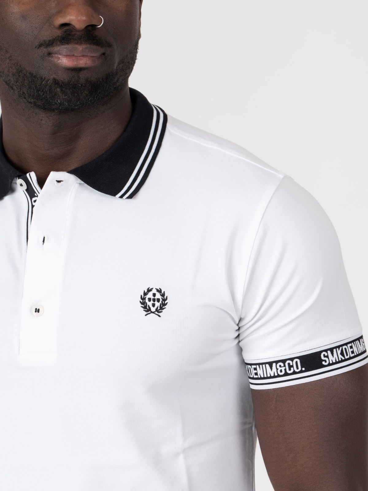 POLO SMK BRANCO PRETO