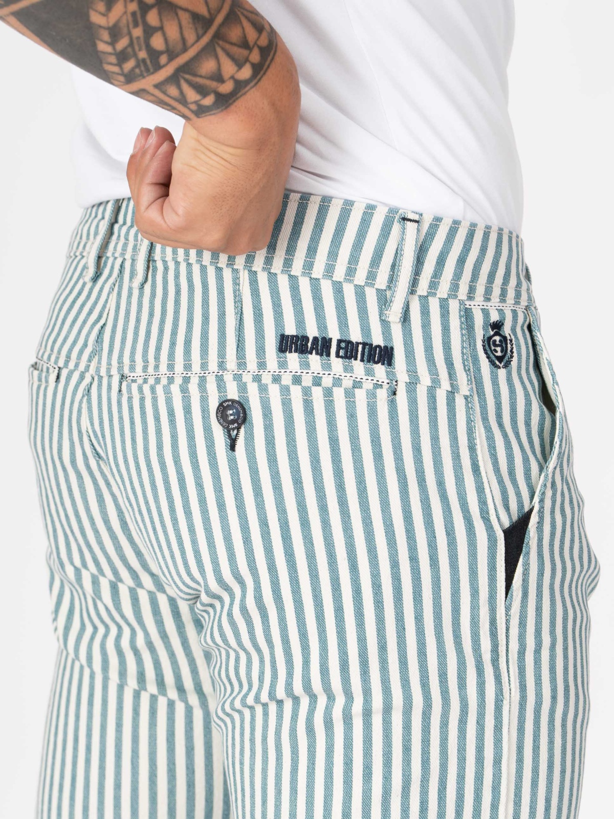 CALÇAO SMK STRIPE GREEN W