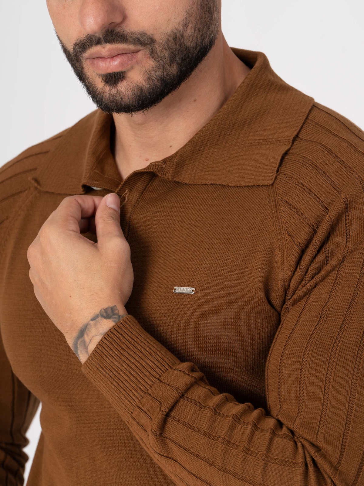 CAMISOLA SMK CAMEL BOTOES