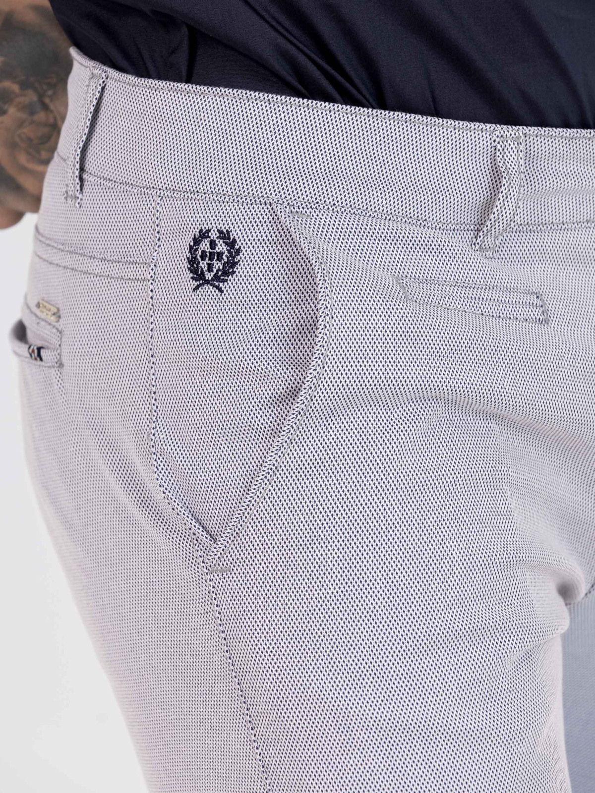 CALÇA SMK AZUL BRANCO K46