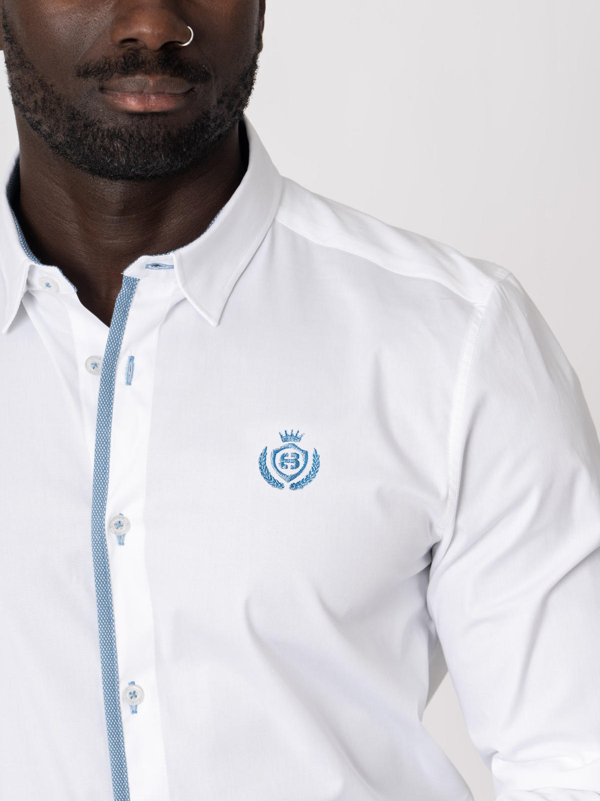 CAMISA SMK BRANCA AZUL BE