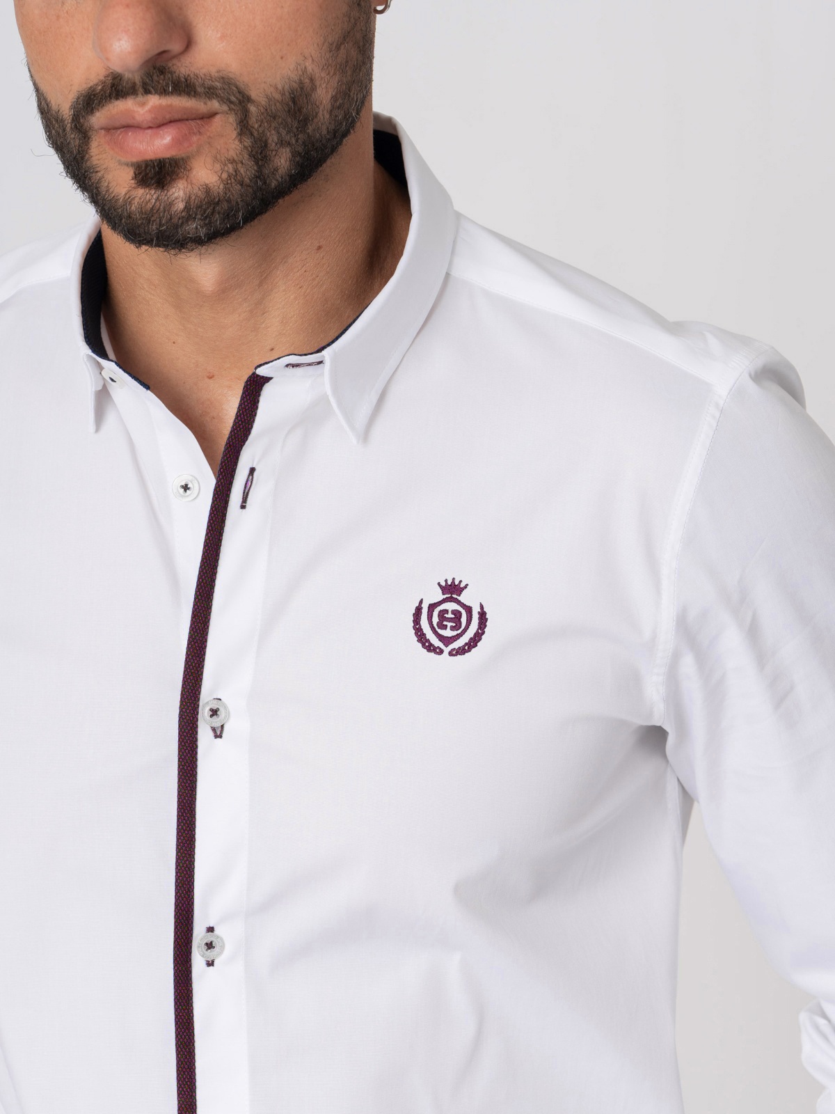 CAMISA SMK BRANCA BORDEAU