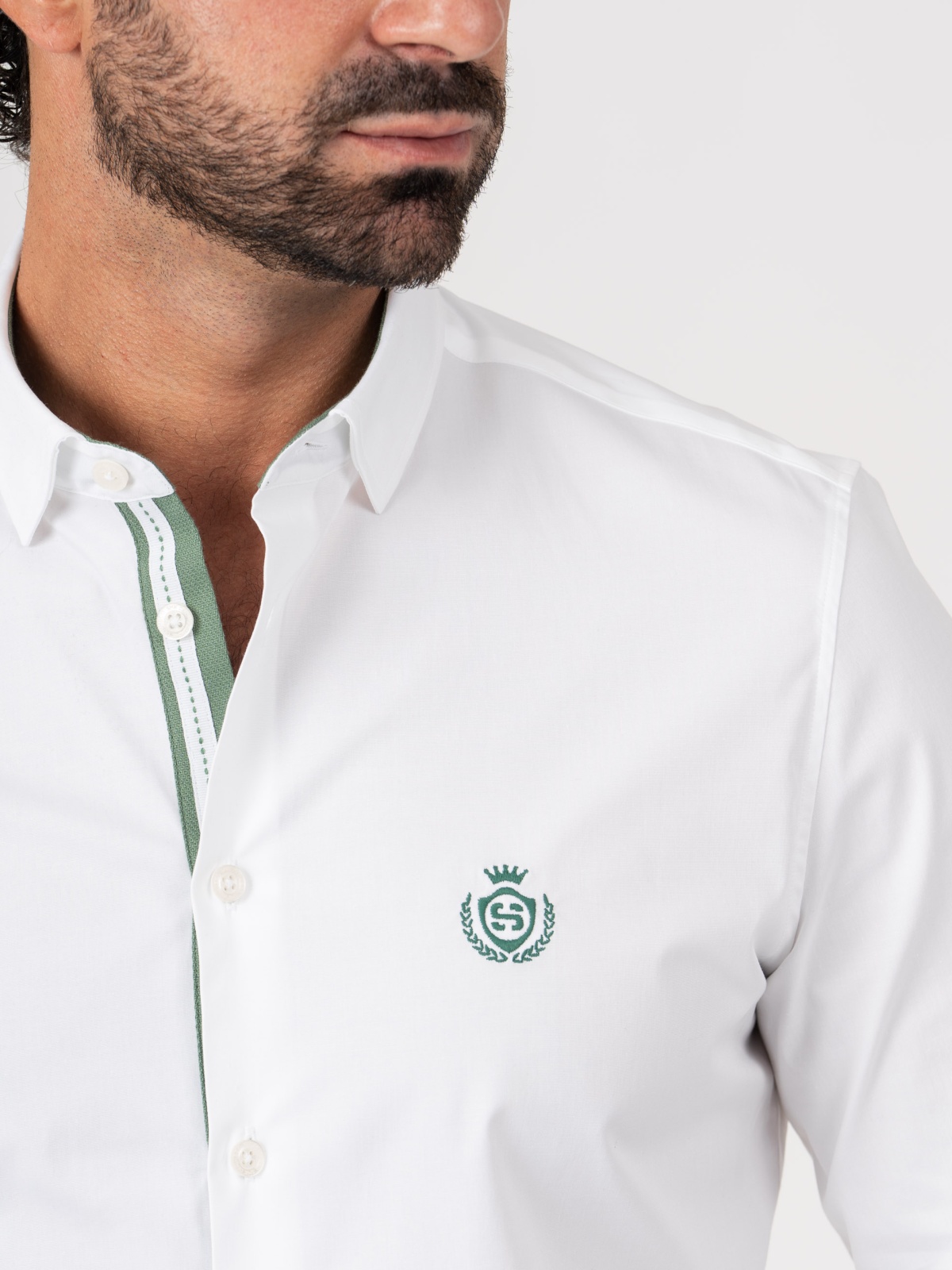 CAMISA SMK46 BRANCO VERDE