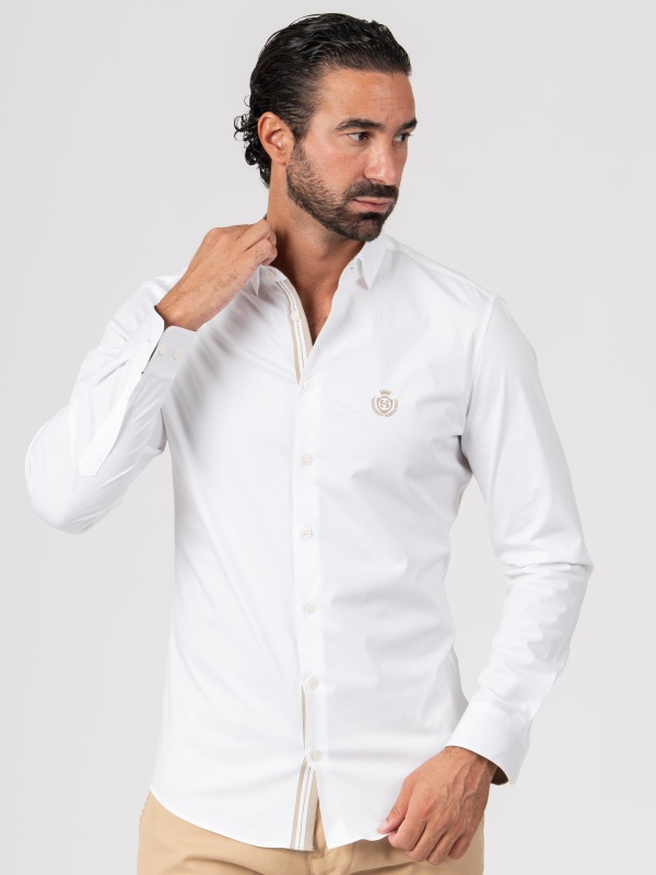 CAMISA SMK46 BRANCO BEGE