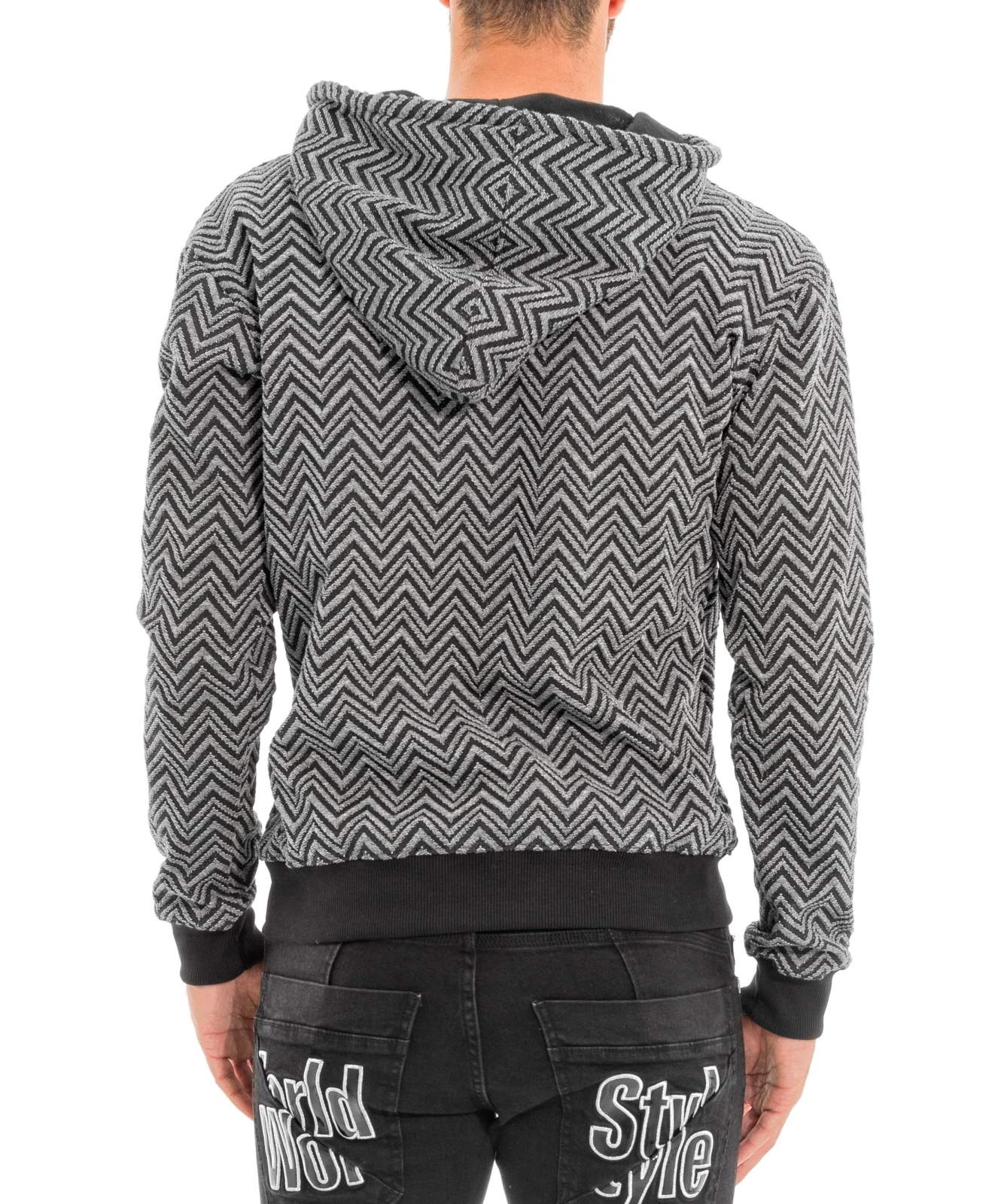 SWEAT BLACK&GRAY HOOD