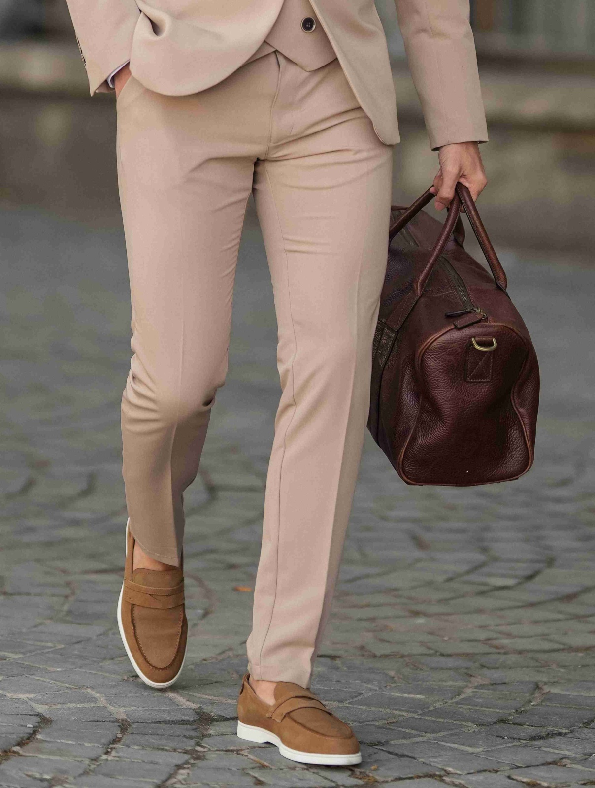 Light brown suit pants