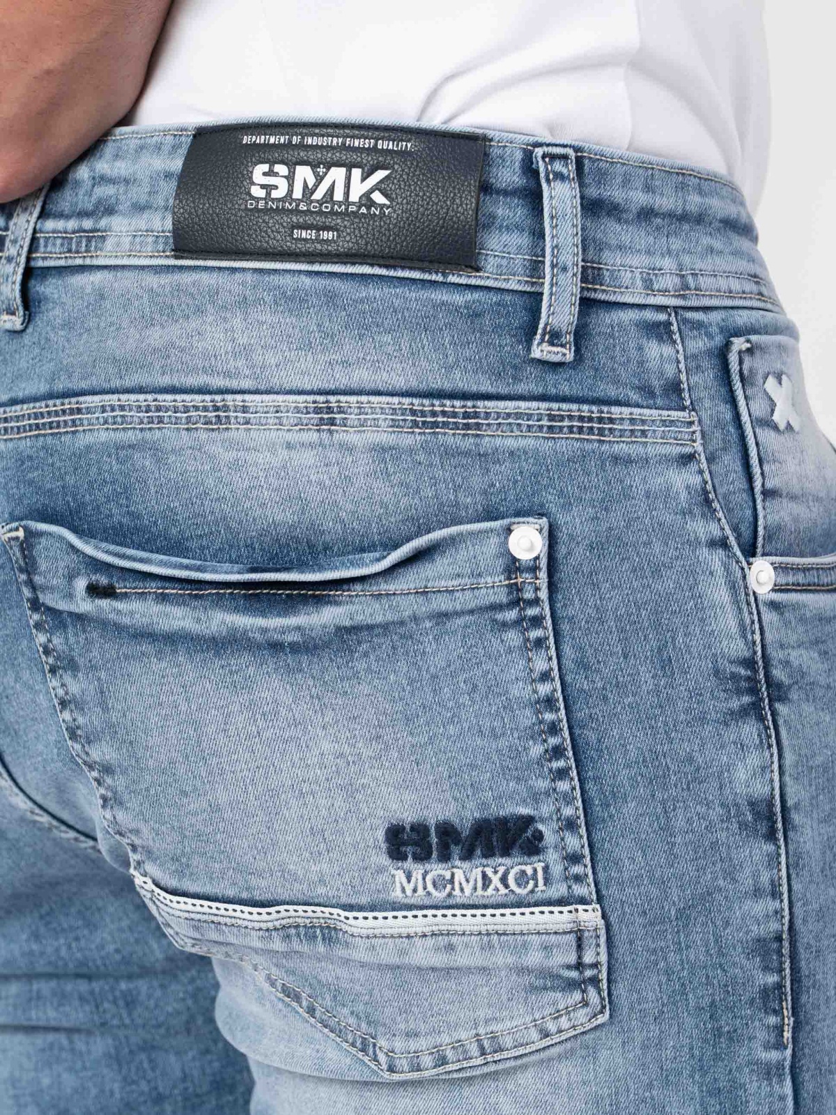 CALÇA SMK DENIM ACID BLUE