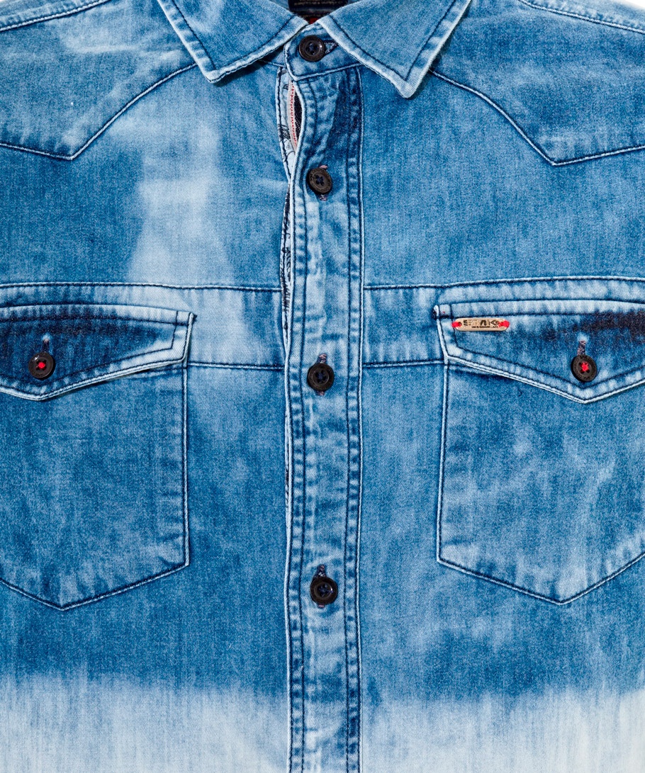 CAMISA DENIM WASHED C/M
