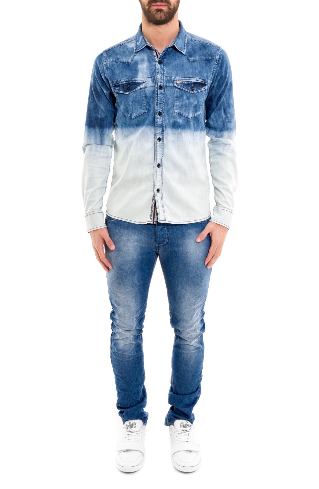 CAMISA DENIM WASHED C/M