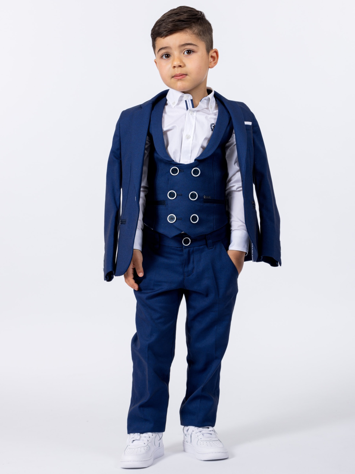 BLAZER SMKIDS WHITE SCARF