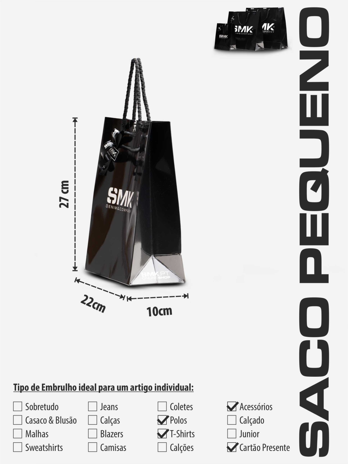 SACO DE PAPEL PEQUENO PST